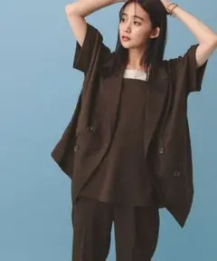 リネンライクWジャケット半袖