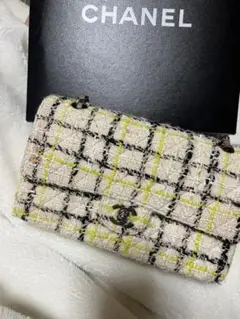 CHANEL シャネル ツイード ダブルフラップ チェーンバック マトラッセル
