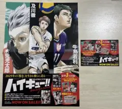 非売品 ハイキュー‼︎ 木兎光太郎 及川徹 牛島若利 b3ポスター POP 販促