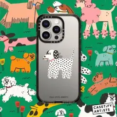 CASETiFY 犬 ミラー　iPhone14 ケース