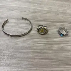 メンズアクセサリー　まとめ売り　リング2つ　ブレスレット1つ