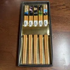 日本の伝統模様 木製お箸5膳セット