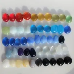ガラス ドロップス ナギット 50粒 約7㎜～1.2㎝ カラフル 11