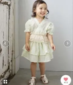 【新品・未開封】 Rosemadame チュールストライプ着回しベビー浴衣