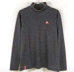 ルコック♡ストライプ♡長袖♡ハイネック♡ゴルフ♡レディース♡ブラック