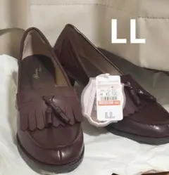 しまむら　くる実コラボ　ワインレッド　ローファー LL