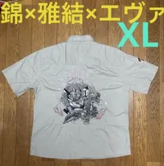 EVA×錦×雅結 シャツ 刺繍 エヴァンゲリオン ニシキXL