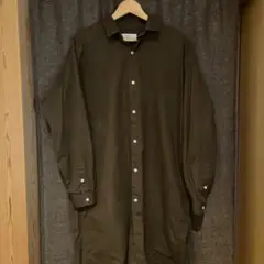 値下げ INHERIT DAYLINE オリーブ 長袖 ワンピース L