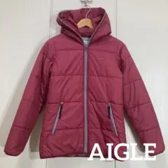 美品 AIGLE エーグル ジップアップ 中綿ジャケット フード付き