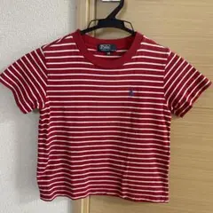 Polo by Ralph Lauren 赤白ストライプ Tシャツ 110