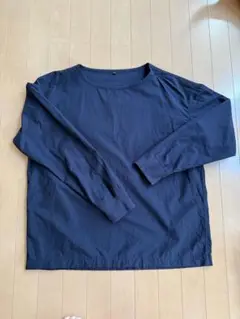値下げ‼️無印良品 ネイビー 長袖Tシャツ L