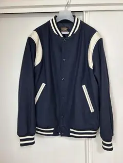 SKOOKUMスタジャン レザー ネイビー XL