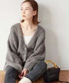 【極美品】TRICOTS JEANMARC Vネックカーディガン モヘア
