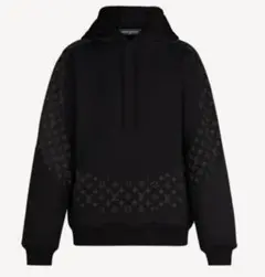正規 LOUIS VUITTON モノグラム サークルカット フーディ 黒S