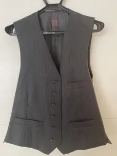 【美品】TAKEO KIKUCHI ストライプ ベスト グレー