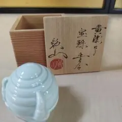 茶道具　黄瀬戸　宝珠香合　時代箱　V　7206 香合 茶道具 加藤陽山 作 黄瀬戸宝珠香合 : 茶道具専門店 (有