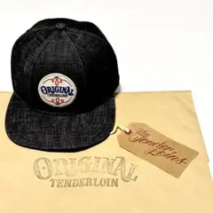 未使用品! TENDERLOIN トラッカー キャップ デニム ブラック 黒 白