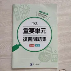 【匿名配送】中2 重要単元 復習問題集 Z-KAI