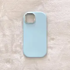 新品◆iPhoneケース iPhone 14 かわいい シンプル ブルー 水色