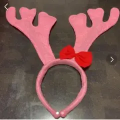 新品クリスマストナカイカチューシャピンク