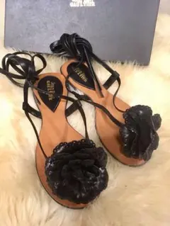 Jean Paul Gaultier 本革レースアップサンダル 未使用品◎