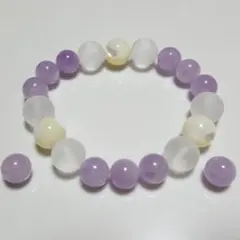 天然石 パワーストーン 数珠 ブレスレット バングル ☆雪の