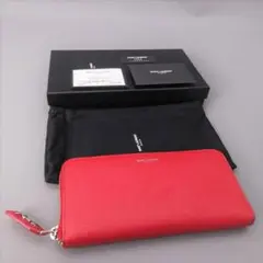 本物良品■サンローランパリ■アコーディオンジップ■ラウンドファスナー長財布