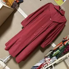 レトロ古着 ケープ？付き 赤いコート ヴィンテージ 古着 薄手