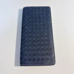 AQUOS Sense4 plus ケース 編み込み ネイビー