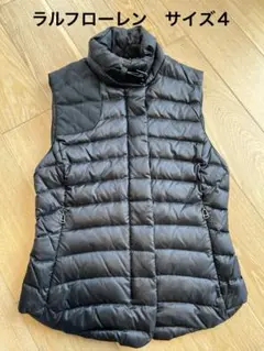 RALPH LAUREN ラルフローレン黒ダウンベスト フードなしsize4