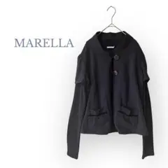 【マレーラスポーツ】 ジャケット　M　デザイン性あり　シンプル　ネイビー
