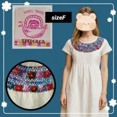 【TITICACA ♡チチカカ】花刺繍❤ホワイト　チュニック 綿100%　F