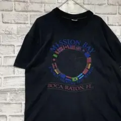 USA製90sヴィンテージTシャツ！シングルステッチ　ブラック半袖古着XL718