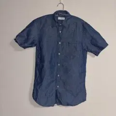 UNIQLO S アウターデニムダークブルー 半袖シャツ