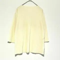 n0378【ジョルジュレッシュ】カットソー　日本製　ミディ袖　ストレッチ