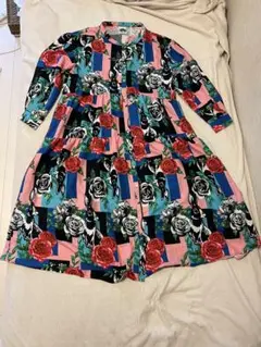 【美品】SCOLAR 花柄 長袖ワンピース