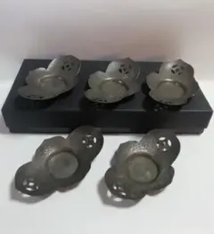 古錫 茶托 正文圃 中国美術 煎茶道具