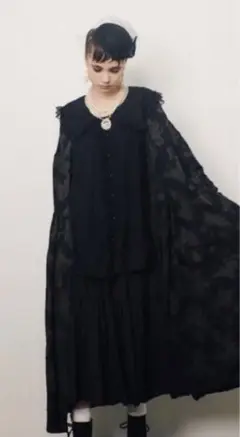 manana suerte黒ロングマキシワンピースドレス美品☆未使用品に近い