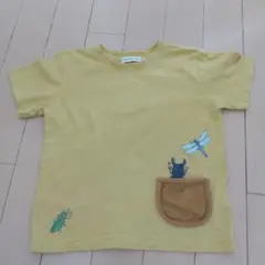ビームスミニ 100 昆虫ポケットイエローTシャツ