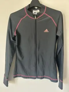 【美品】adidas ラッシュガード グレー・ピンク