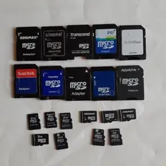 microSDカードとアダプターの10セット 2GB五枚/1GB五枚