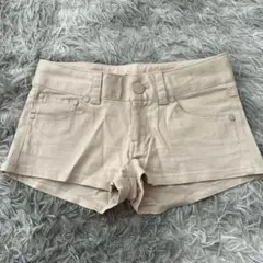 美品✨【DURAS】ベージュ ショートパンツ (S) 綿混 カジュアル