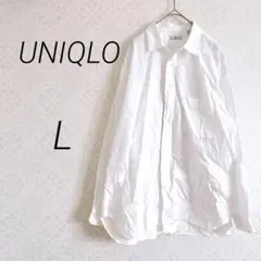 UNIQLO ユニクロ　長袖シャツ ブラウス　L 白