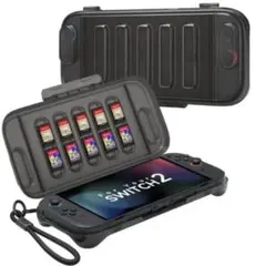 Switch 2 対応　保護ケース　ハード　軽量　ゲームカード10枚　ブラック