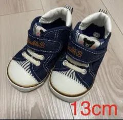 最終値下げ ミキハウスダブルビー デニムキッズシューズ　13cm