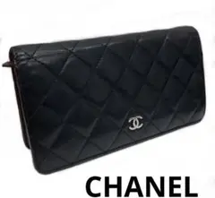 CHANEL☆タイムレスクラシック/長財布/ラムスキン/ブラック