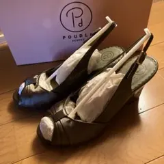 訳あり 新品 POUDLE PUPPET サンダル 22.5 グレー