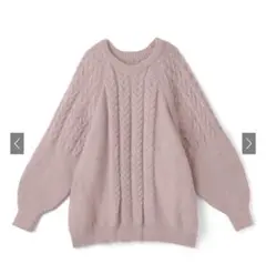 GRL グレイル ケーブル編みニットトップス[cu369]