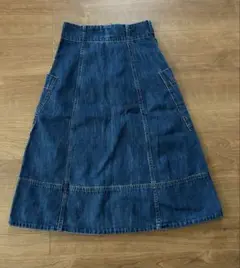 美品 ナノユニバース スカート デニム地　無地 カジュアル 36