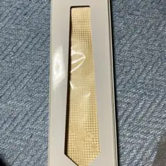 ゴールド チェック柄 ネクタイ 未使用